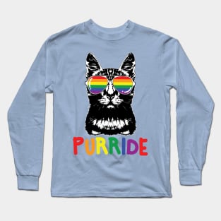 Purride LGBT Gay Pride Cat Lover Kitty Long Sleeve T-Shirt